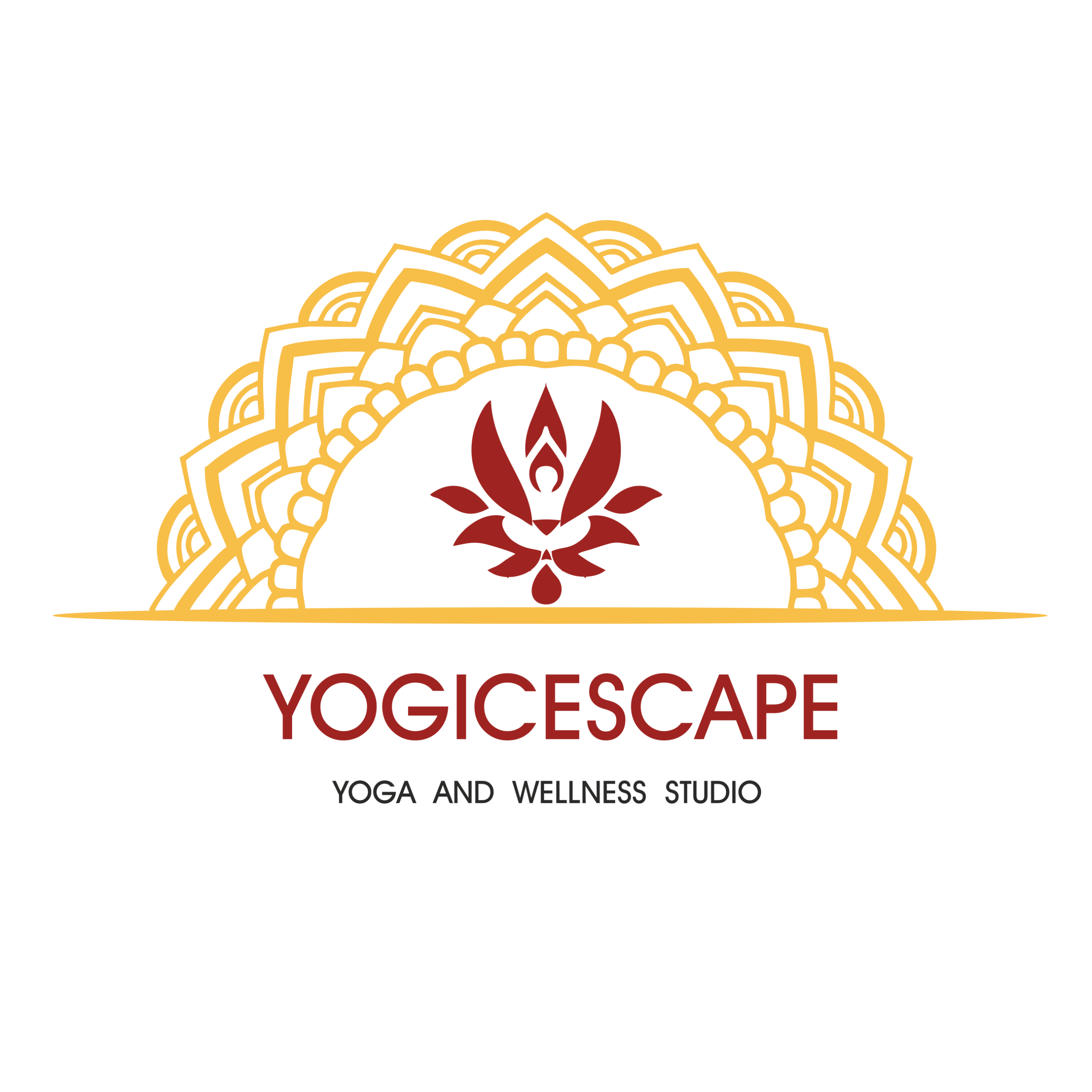 yogicescape yoga and wellness studio logo